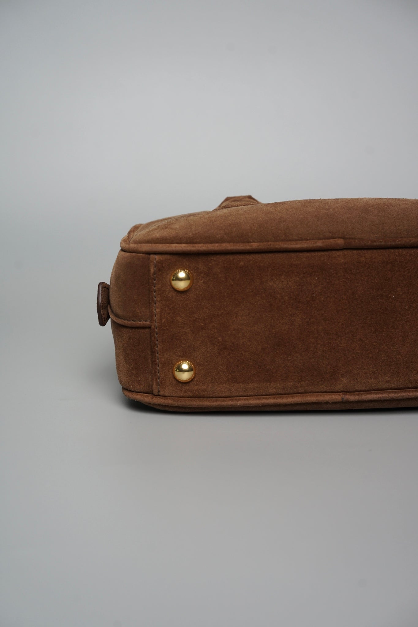 Miu Miu Arcadie Padded Suede Top-Handle Bag in Cocoa Brown
