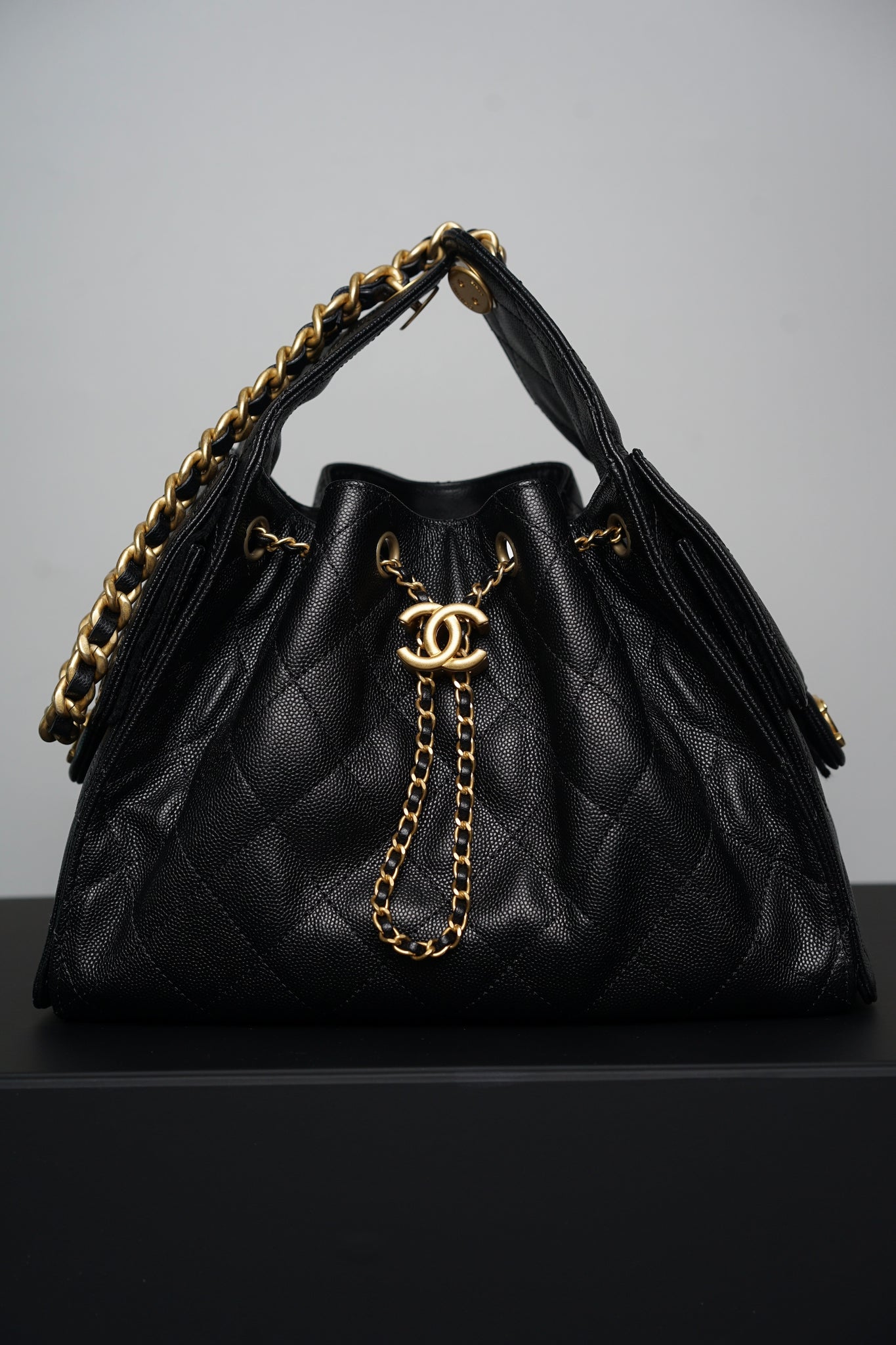 Chanel 25 Small Handbag in Black Bghw
