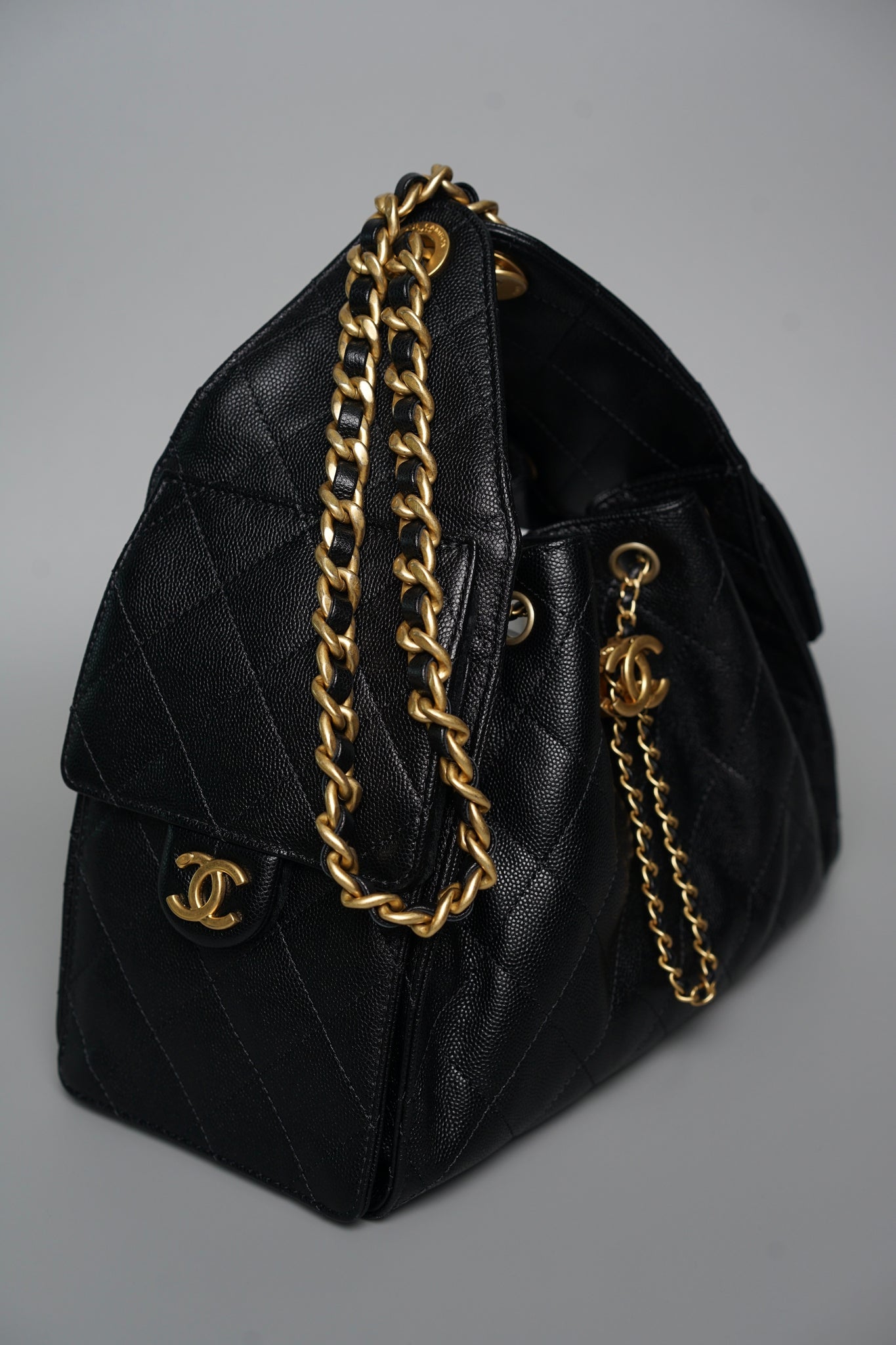 Chanel 25 Small Handbag in Black Bghw