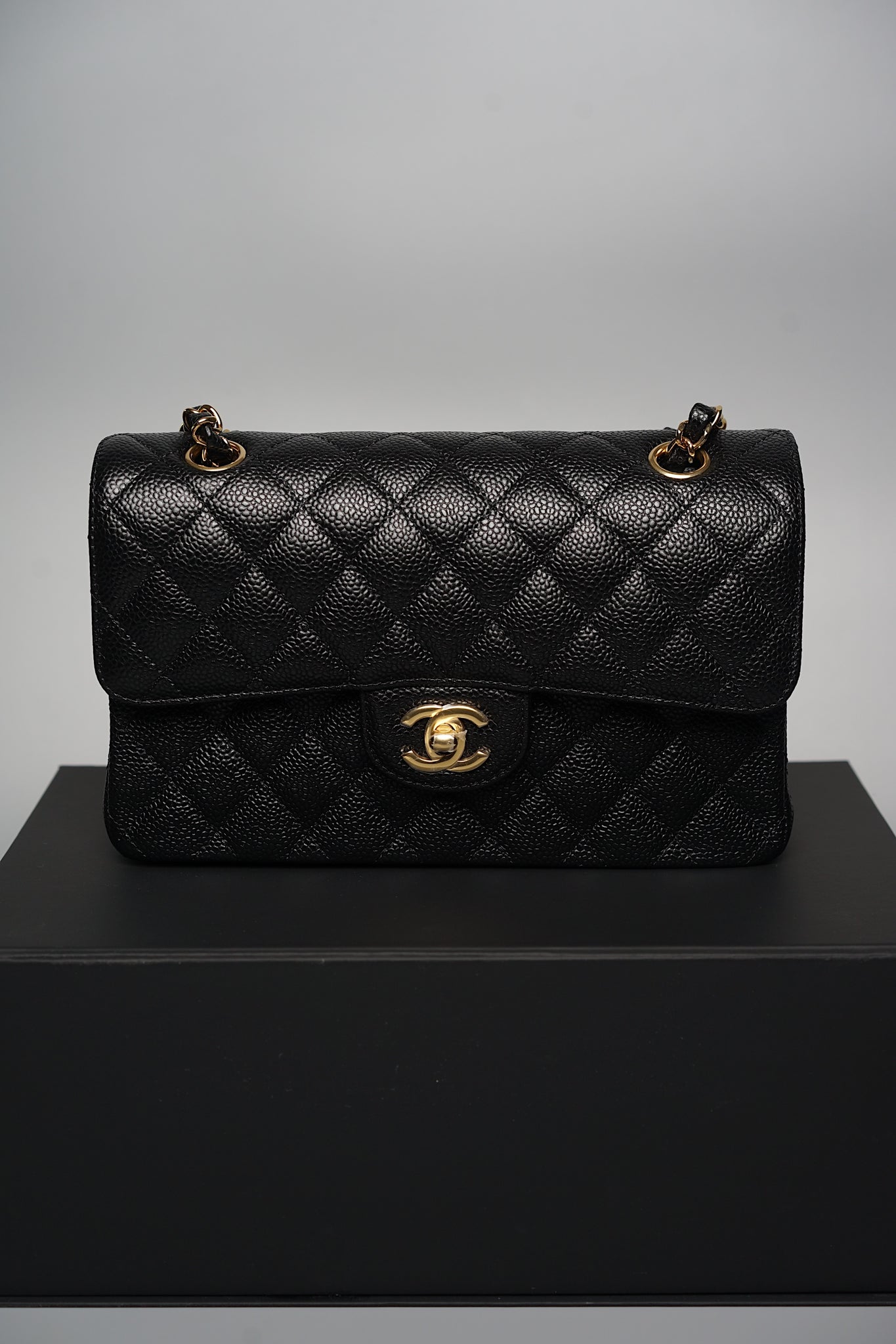 Chanel Small Classic Double Flap in Black Caviar Ghw (Brand New)