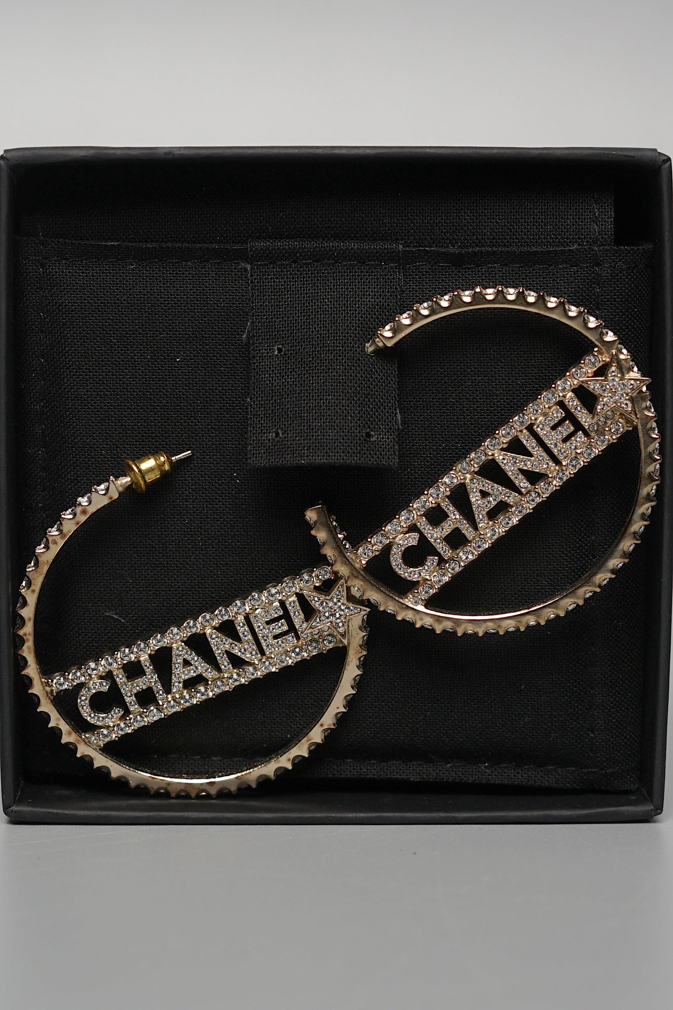 Chanel CC Oversized Loop Earrings Ghw