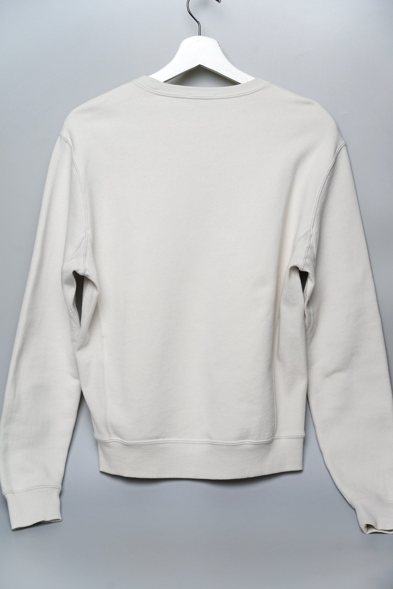 Saint Laurent Cotton Sweatshirt in Cream Size XS