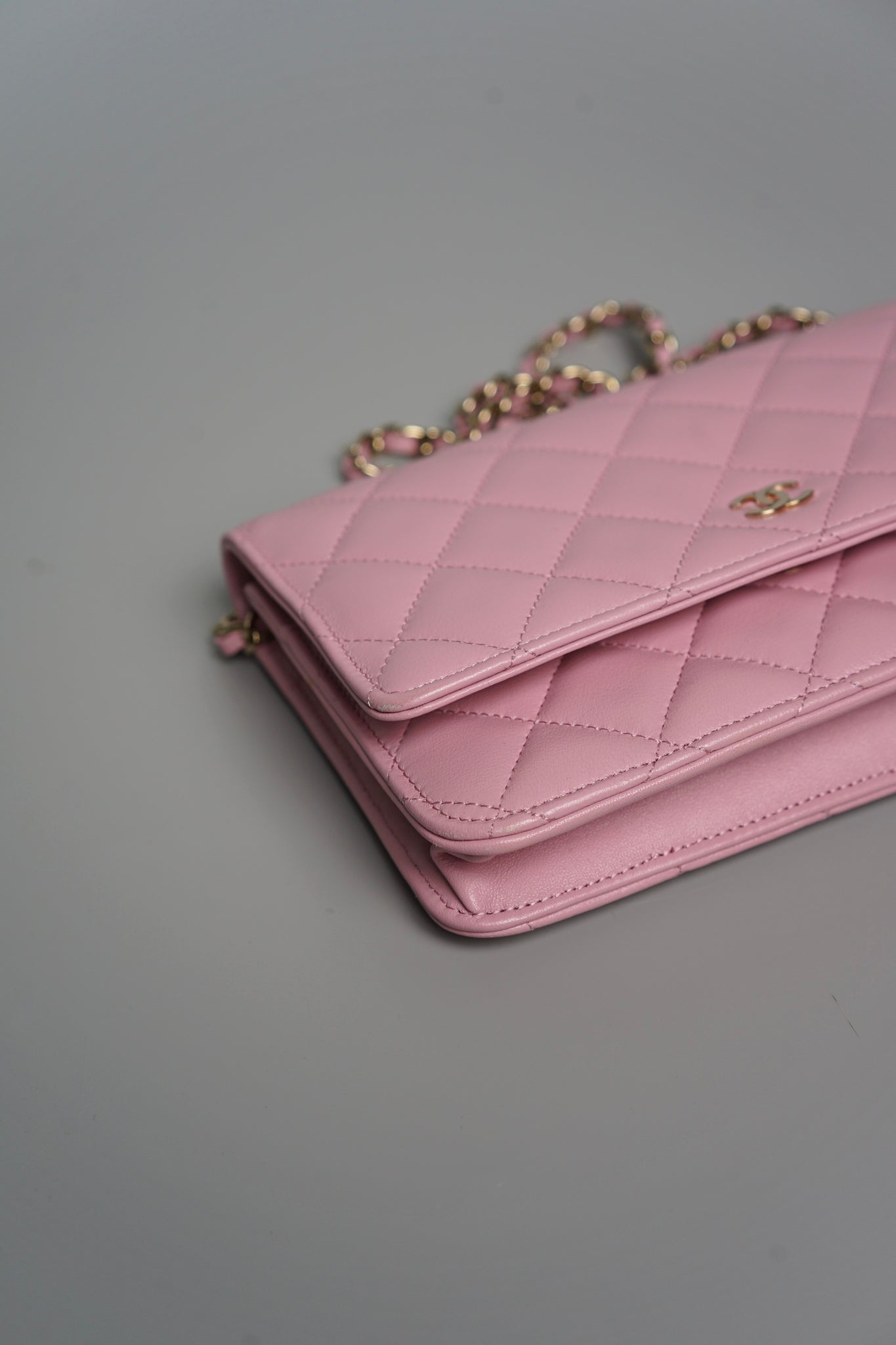 Chanel Wallet On Chain in Mauve Pink Lambskin Lghw