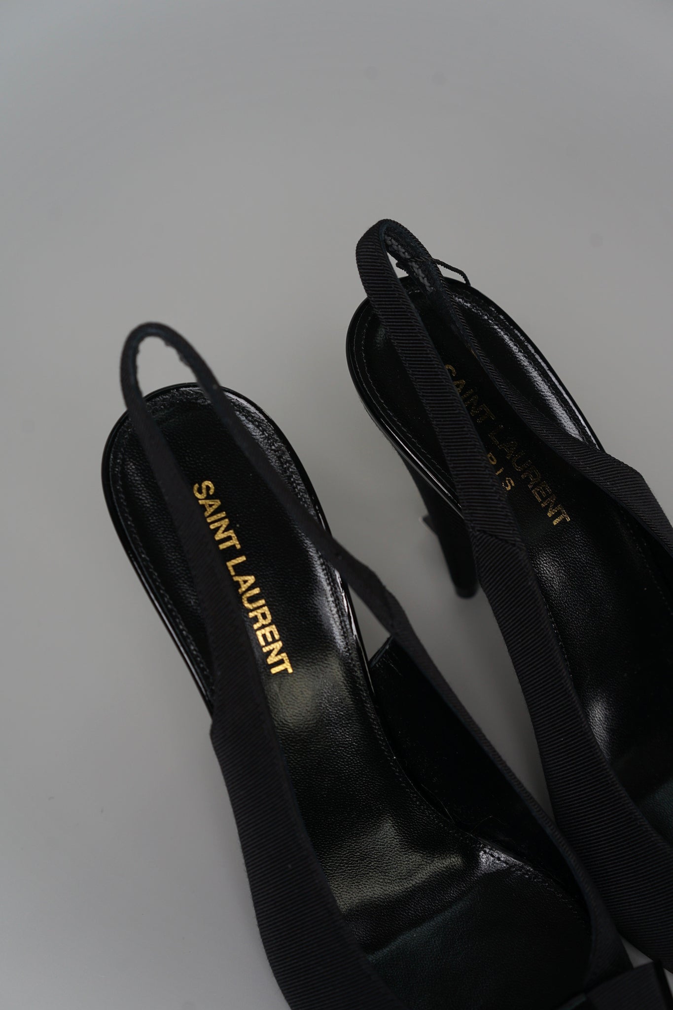 Saint Laurent Slingback Pumps in Black Size 39 (Brand New)