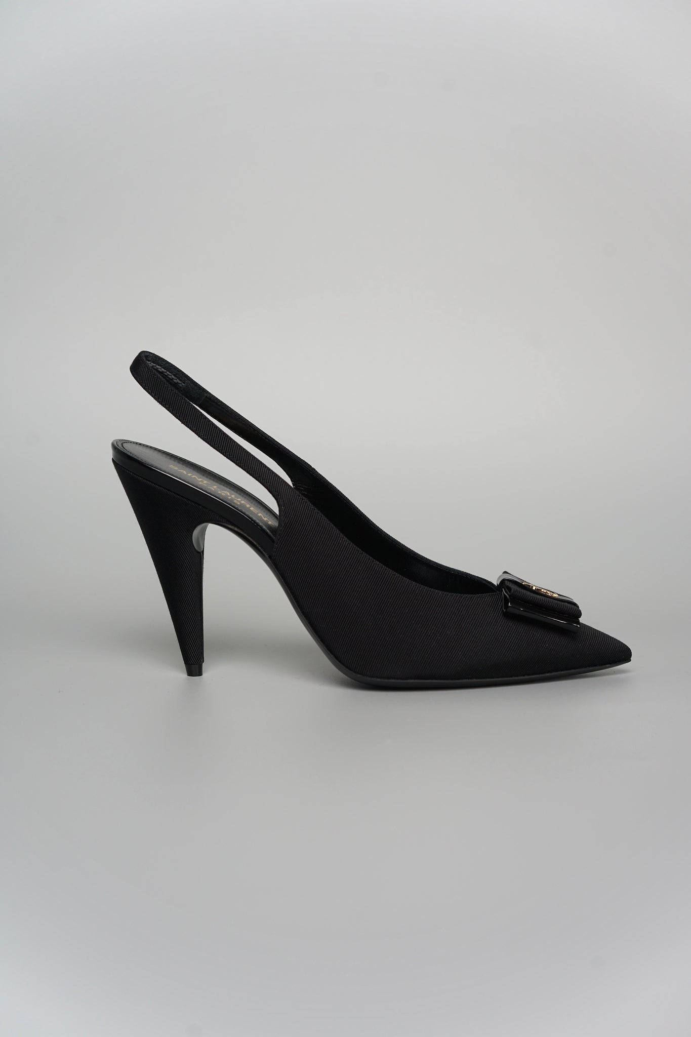 Saint Laurent Slingback Pumps in Black Size 39 (Brand New)