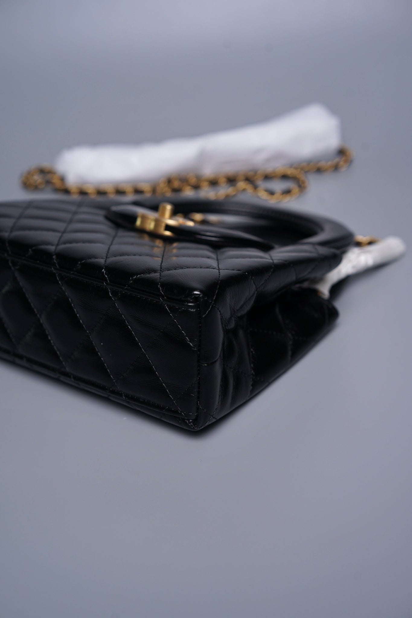 Chanel Kelly Mini in Black Shiny Calfskin Ghw (Brand New)