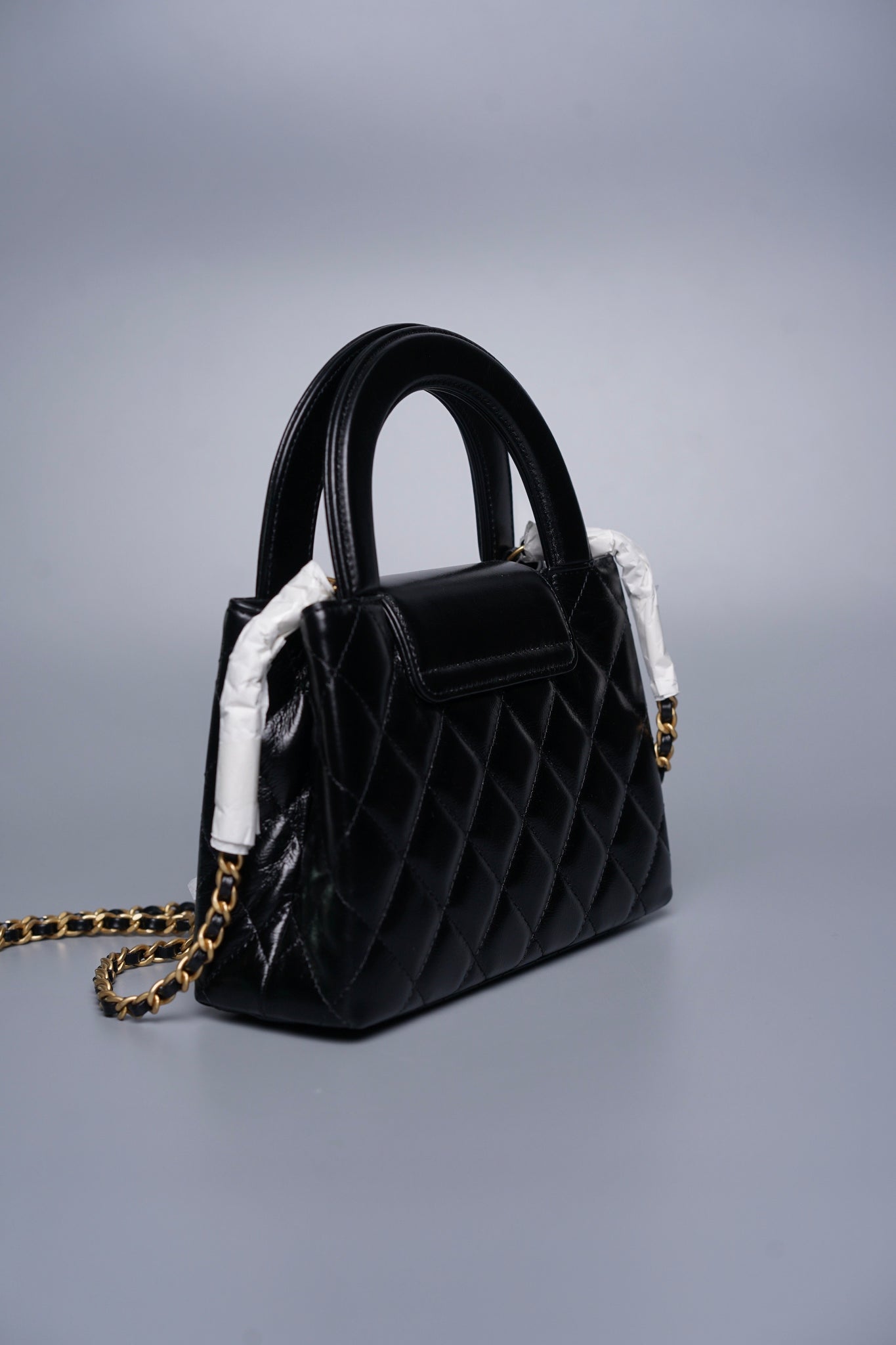 Chanel Kelly Mini in Black Shiny Calfskin Ghw (Brand New)