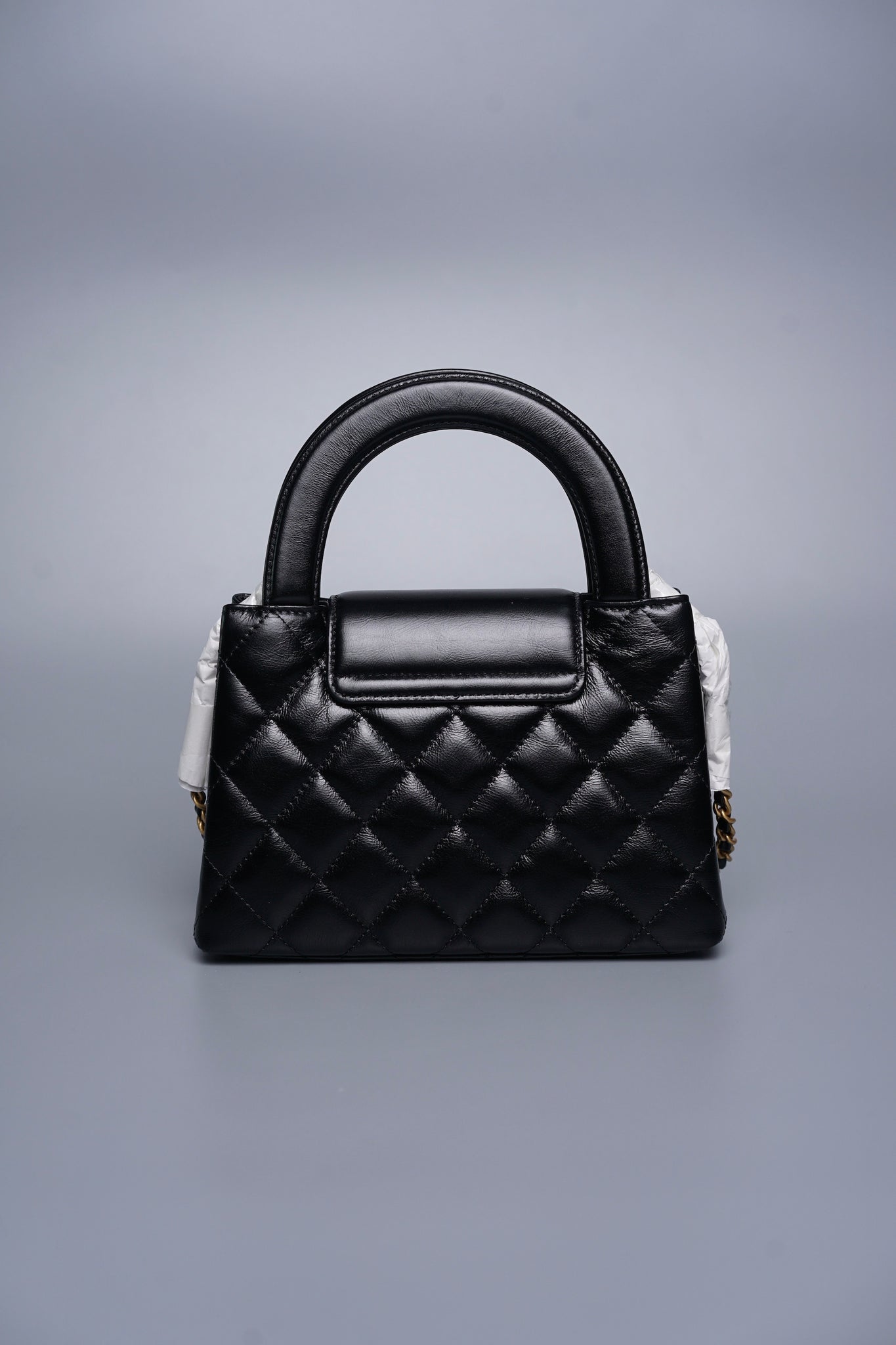 Chanel Kelly Mini in Black Shiny Calfskin Ghw (Brand New)