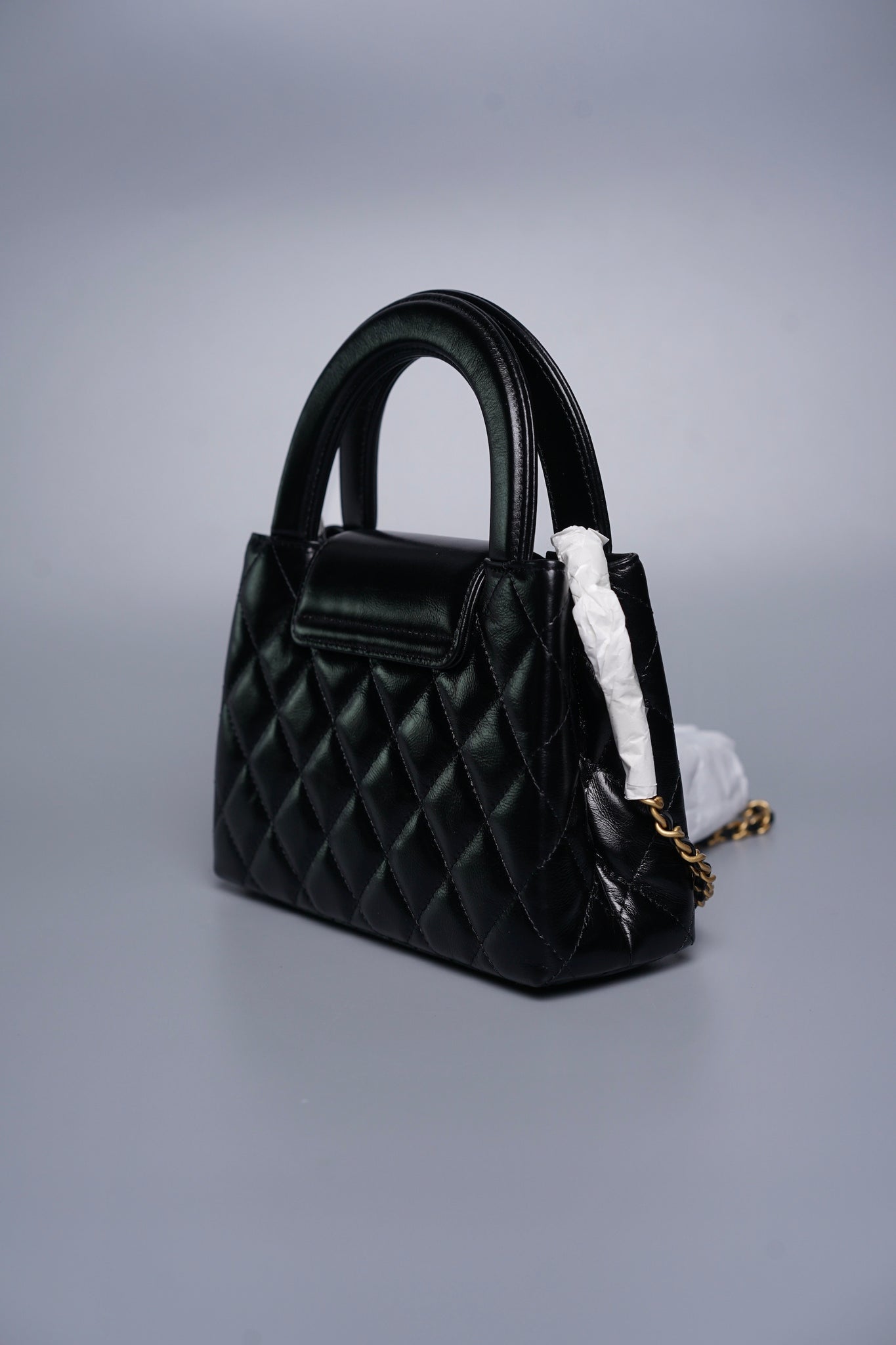 Chanel Kelly Mini in Black Shiny Calfskin Ghw (Brand New)