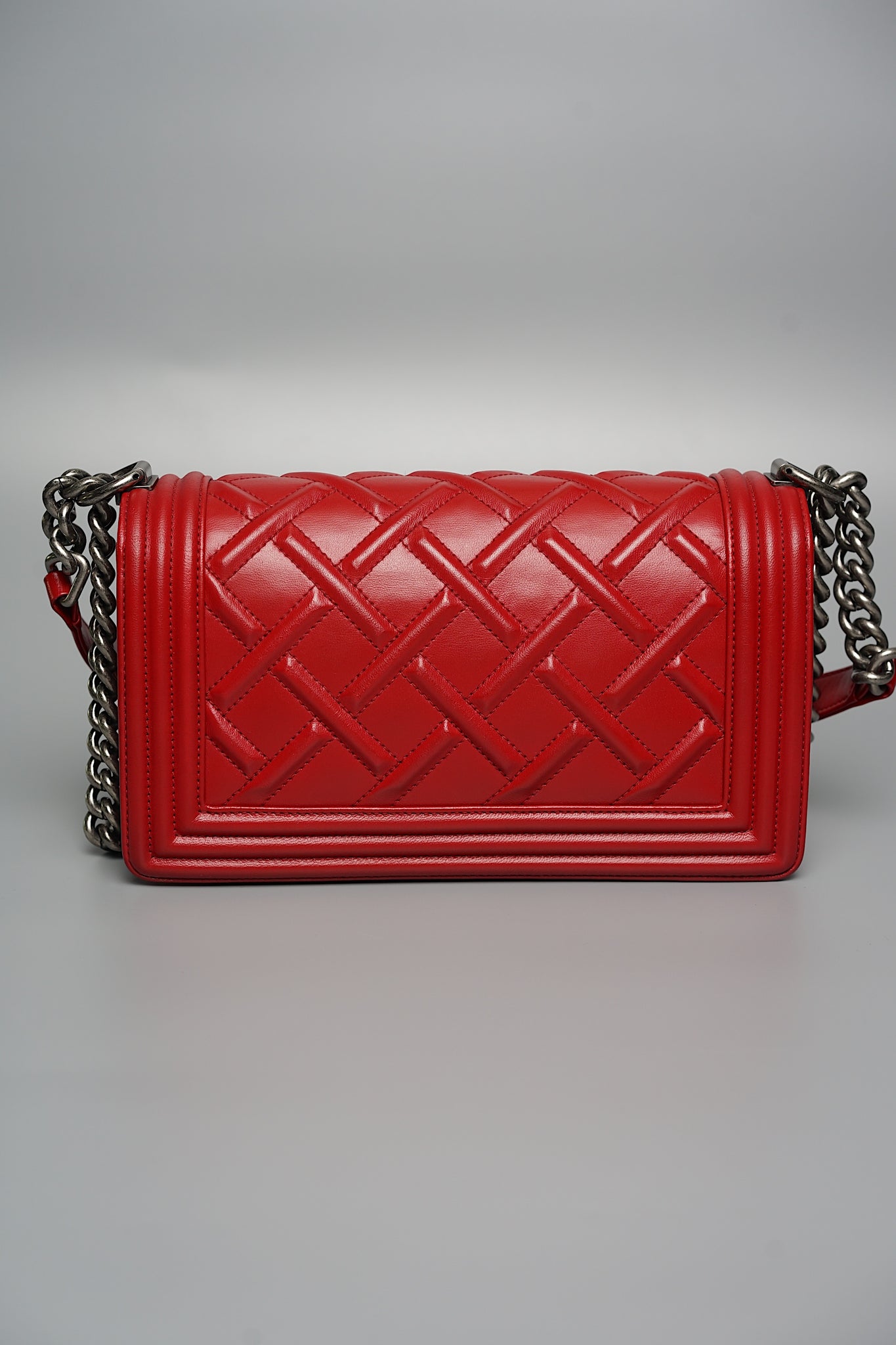 Boy Chanel Medium in Rouge Red Chateau Celtic