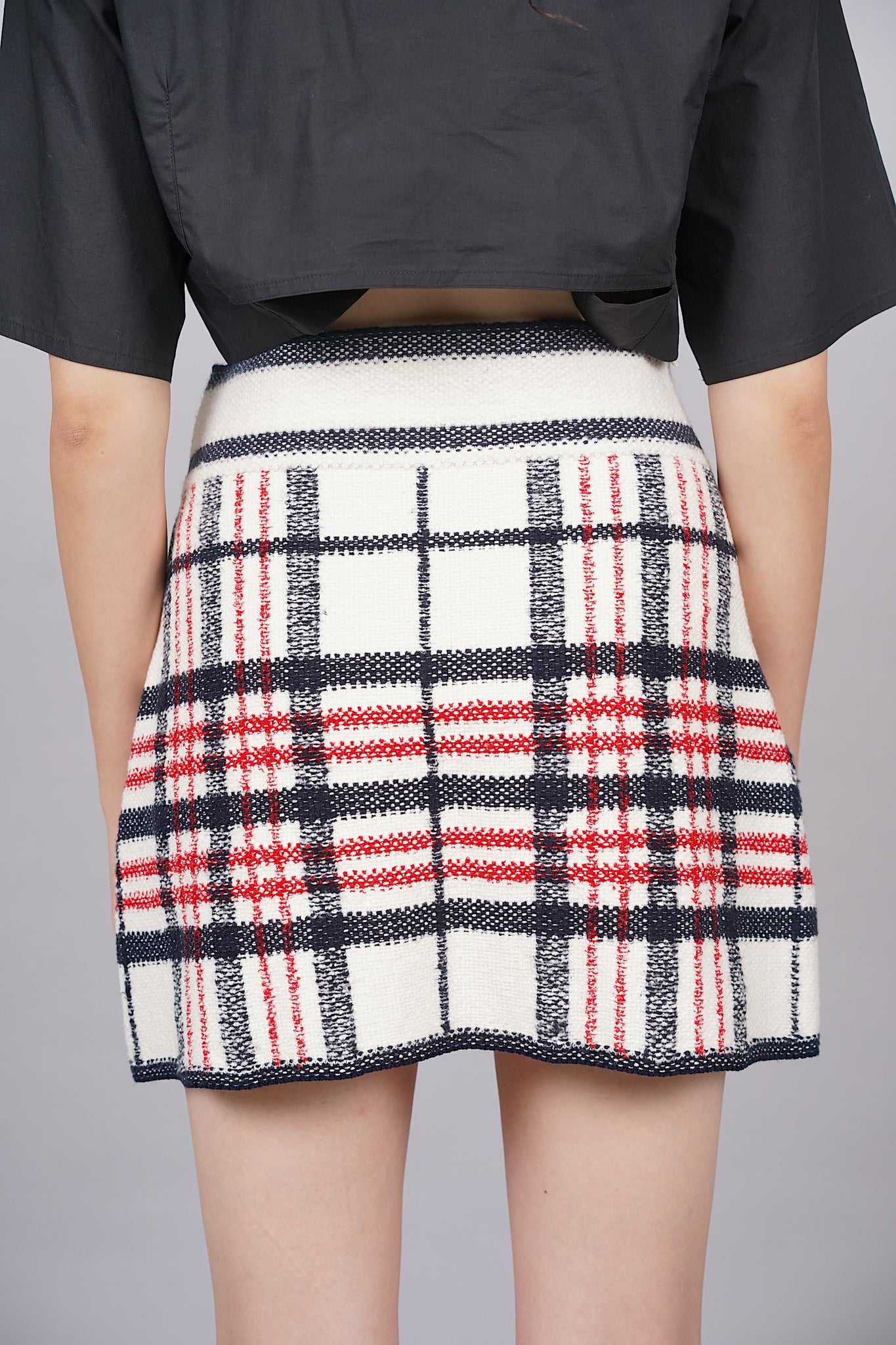 Christian Dior Check'N'Dior Mini Wool Skirt Size 36 (Brand New)