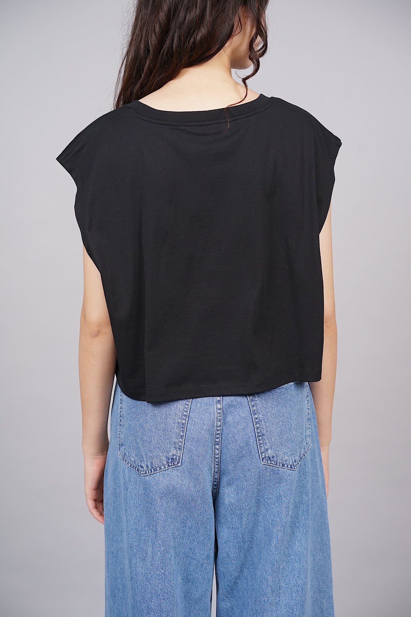 Celine Triomphe Jersey Crop Top in Size S