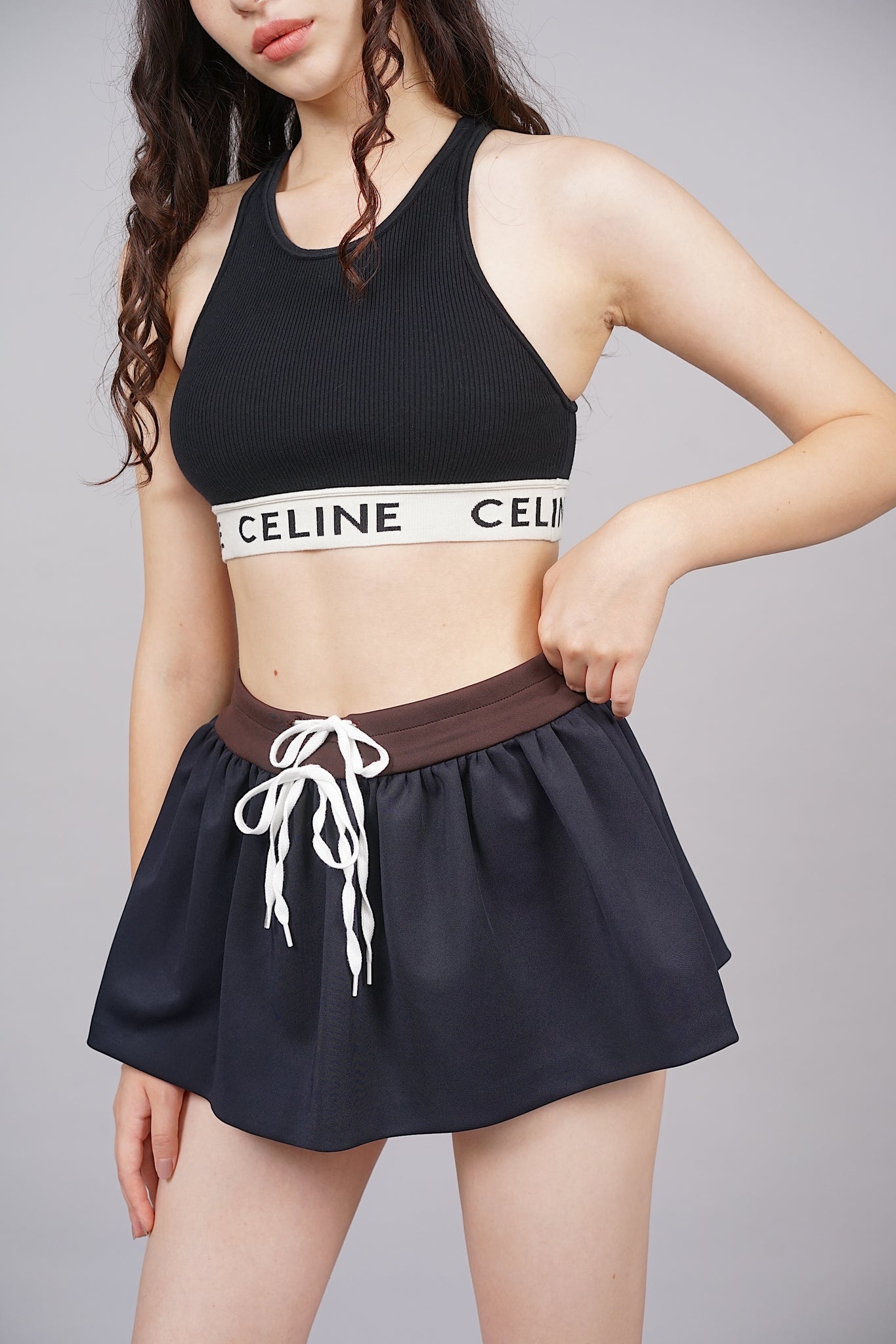 Celine Athletic Knit Bra Top in Black in Size S