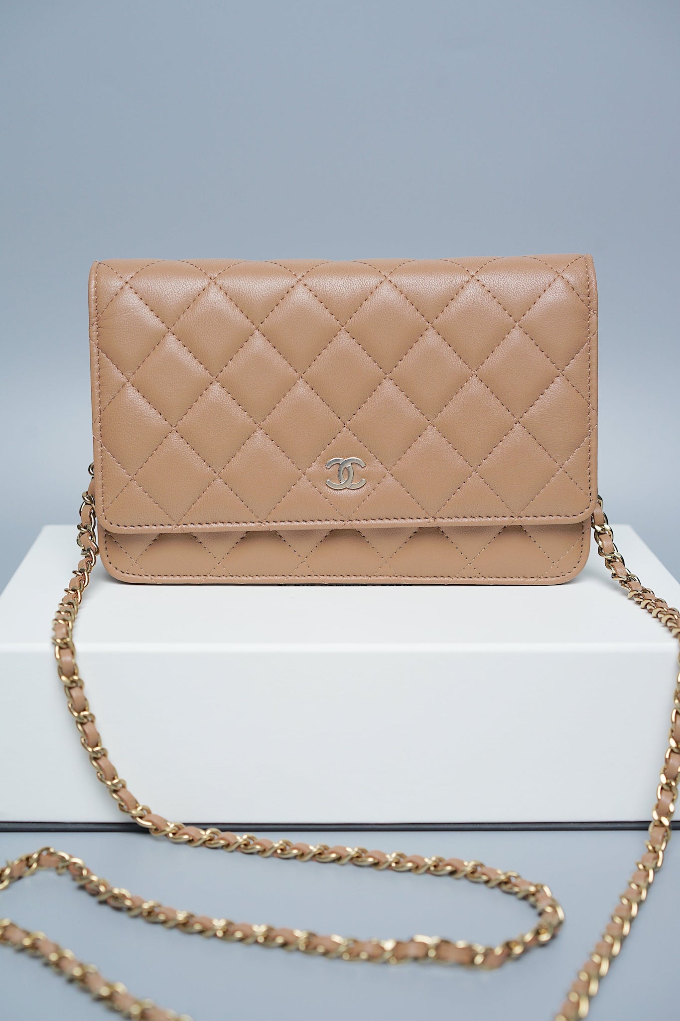 Chanel Wallet On Chain in Dark Beige (Brand New)