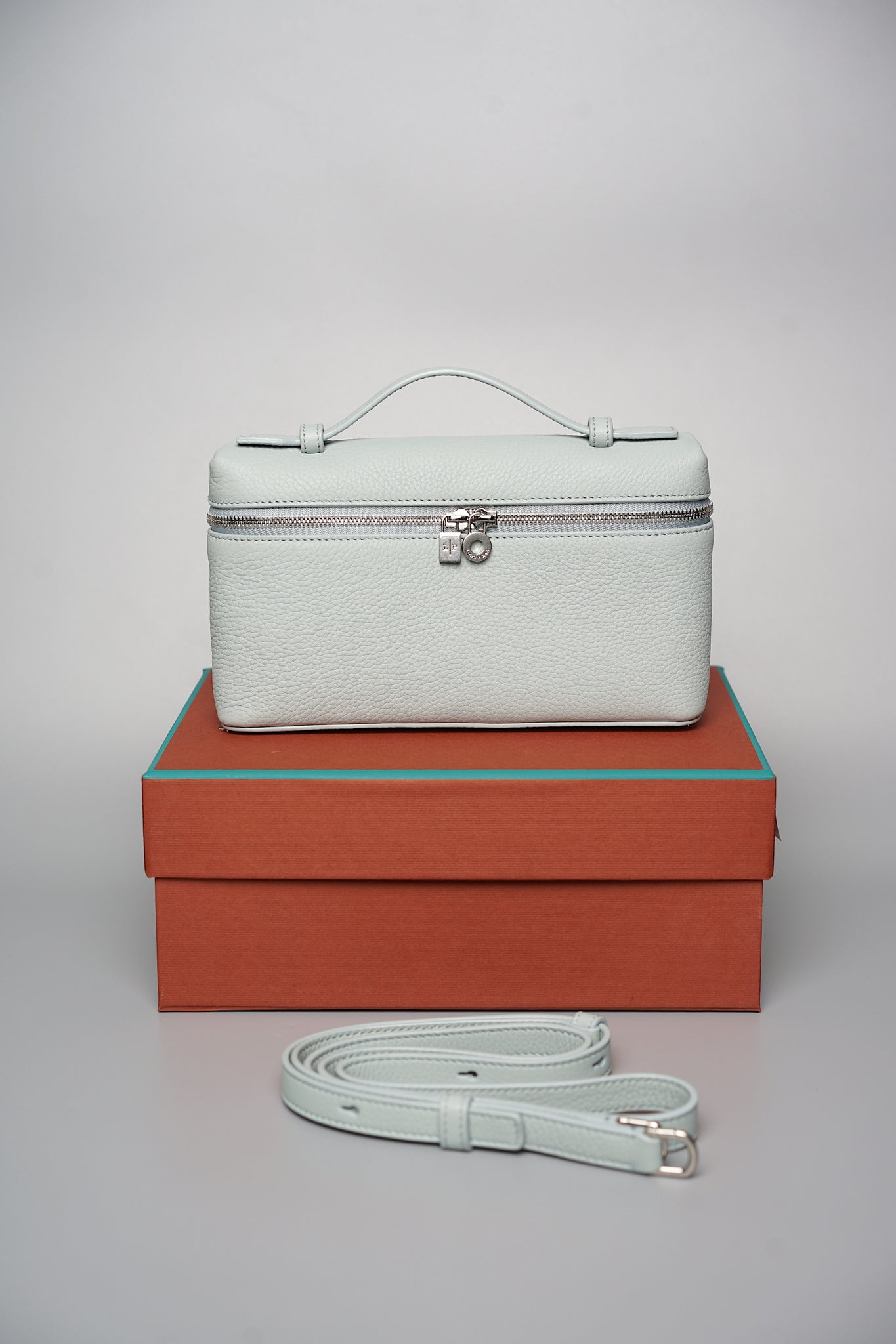 Loro Piana L19 Extra Pocket in Minty Breeze/Antique Silver Shw (Brand New)