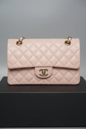 Chanel Small Double Flap in Light Pink Caviar Ghw (Brand New)