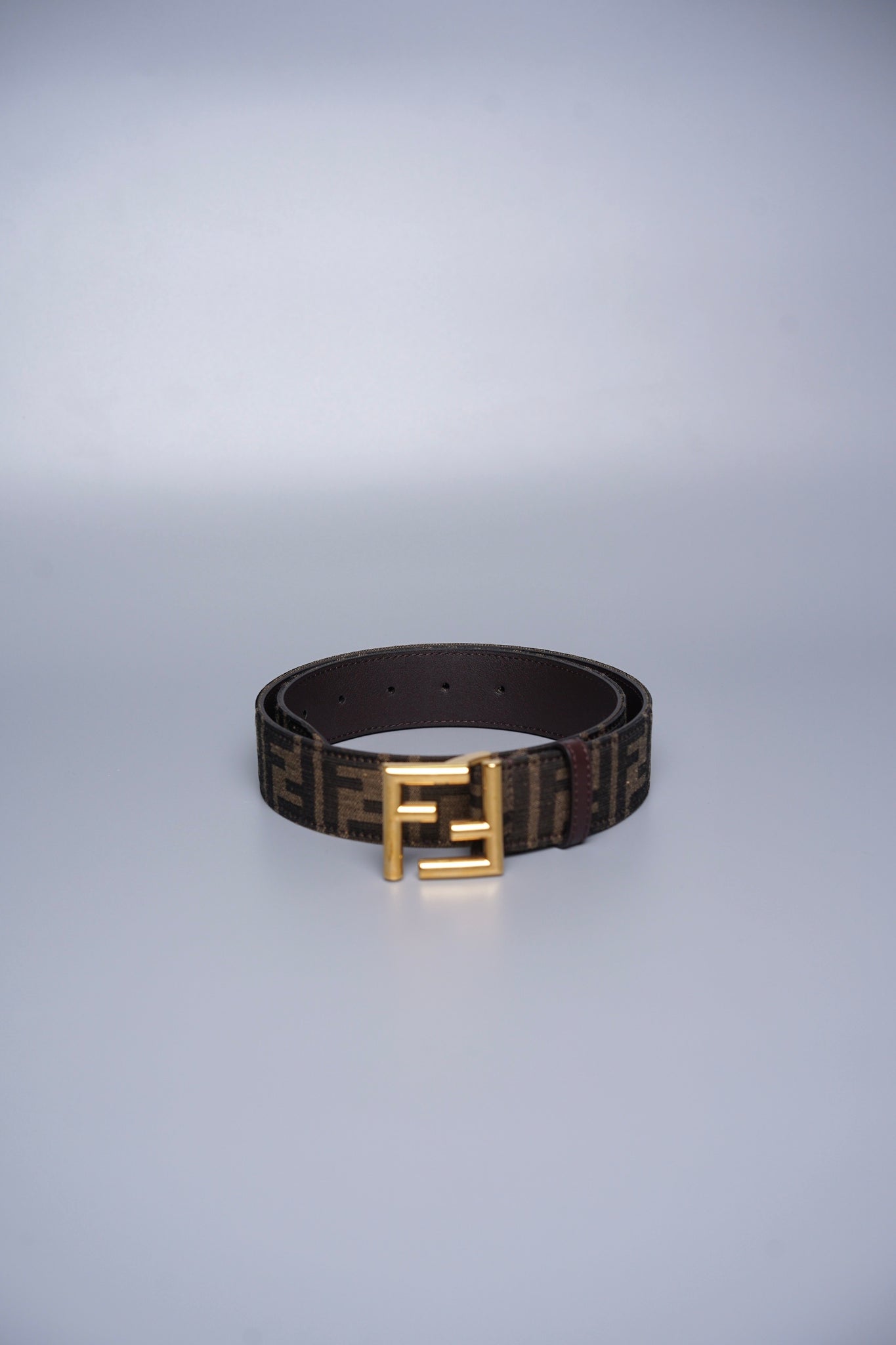 Fendi FF 30mm Reversible Buckle Belt in Ghw Size 75