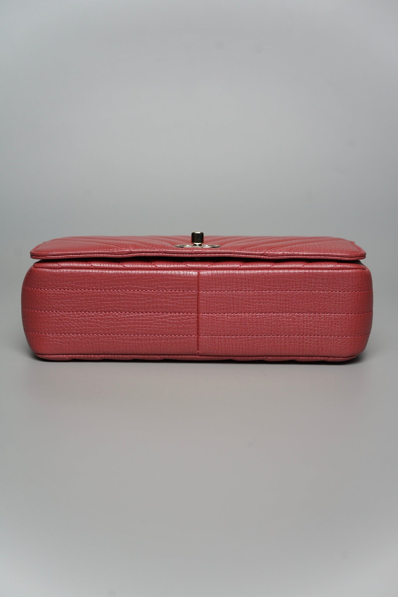 Chanel Statement Flap Bag in Pink Chevron Calfskin Ighw