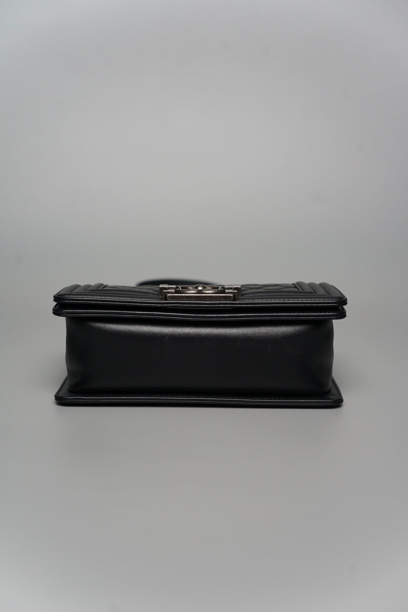 Boy Chanel Small in Black Lambskin Ruthenium