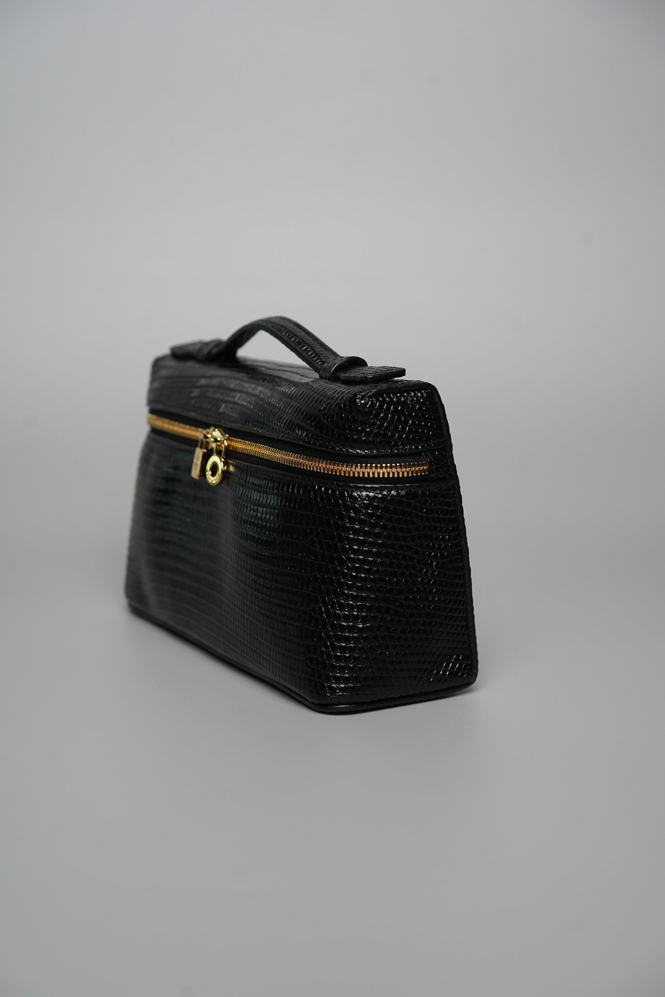 Loro Piana Extra Pocket L19 Lizard Dual Straps in Black Ghw (Brand New)