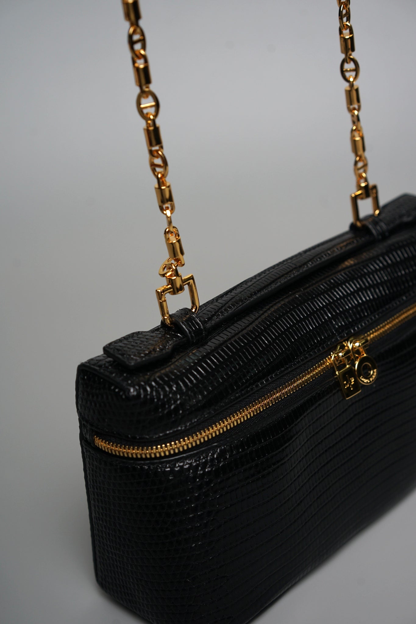 Loro Piana Extra Pocket L19 Lizard Dual Straps in Black Ghw (Brand New)