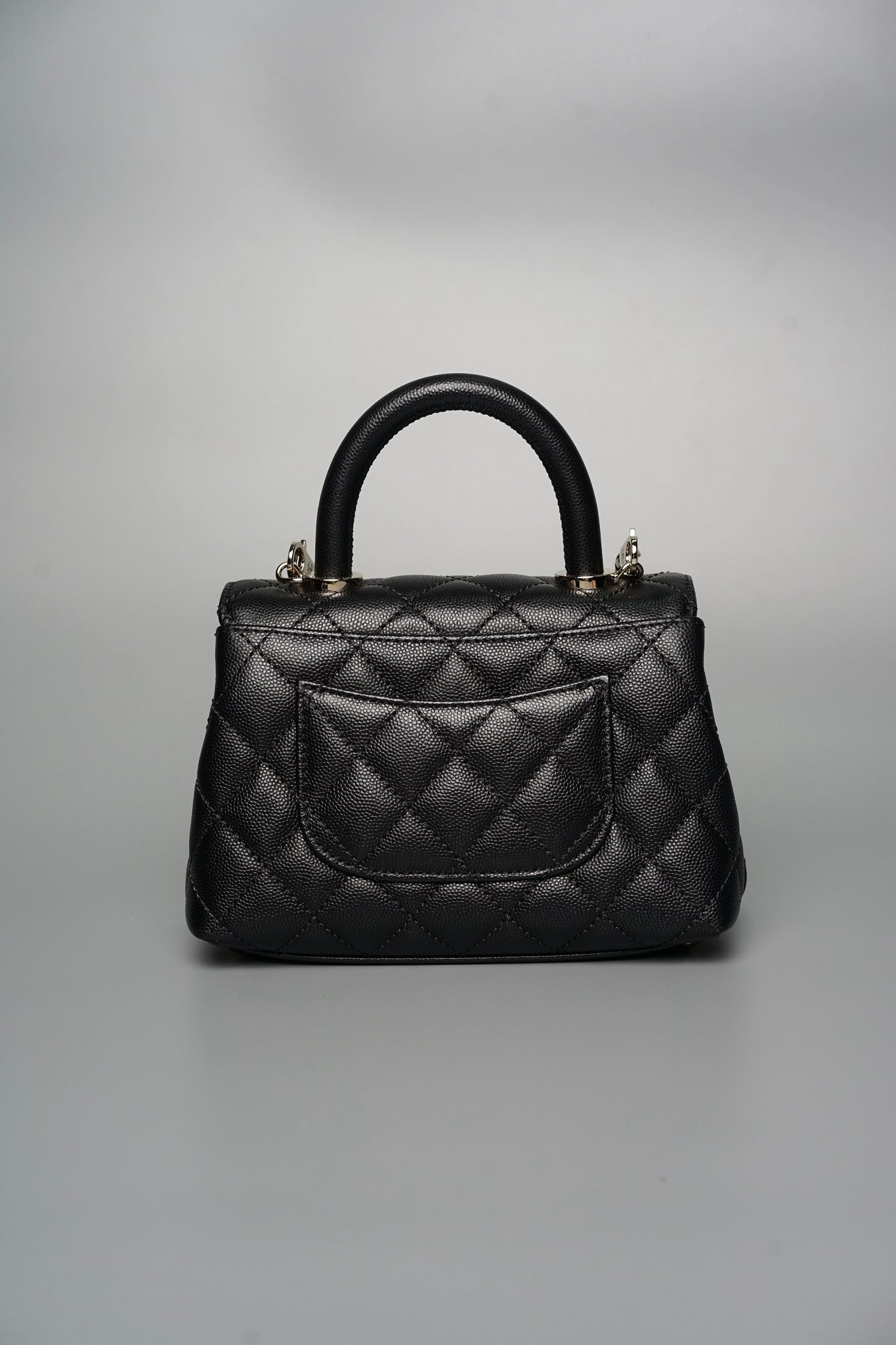 Chanel Mini Coco Handle in Black Caviar Lghw