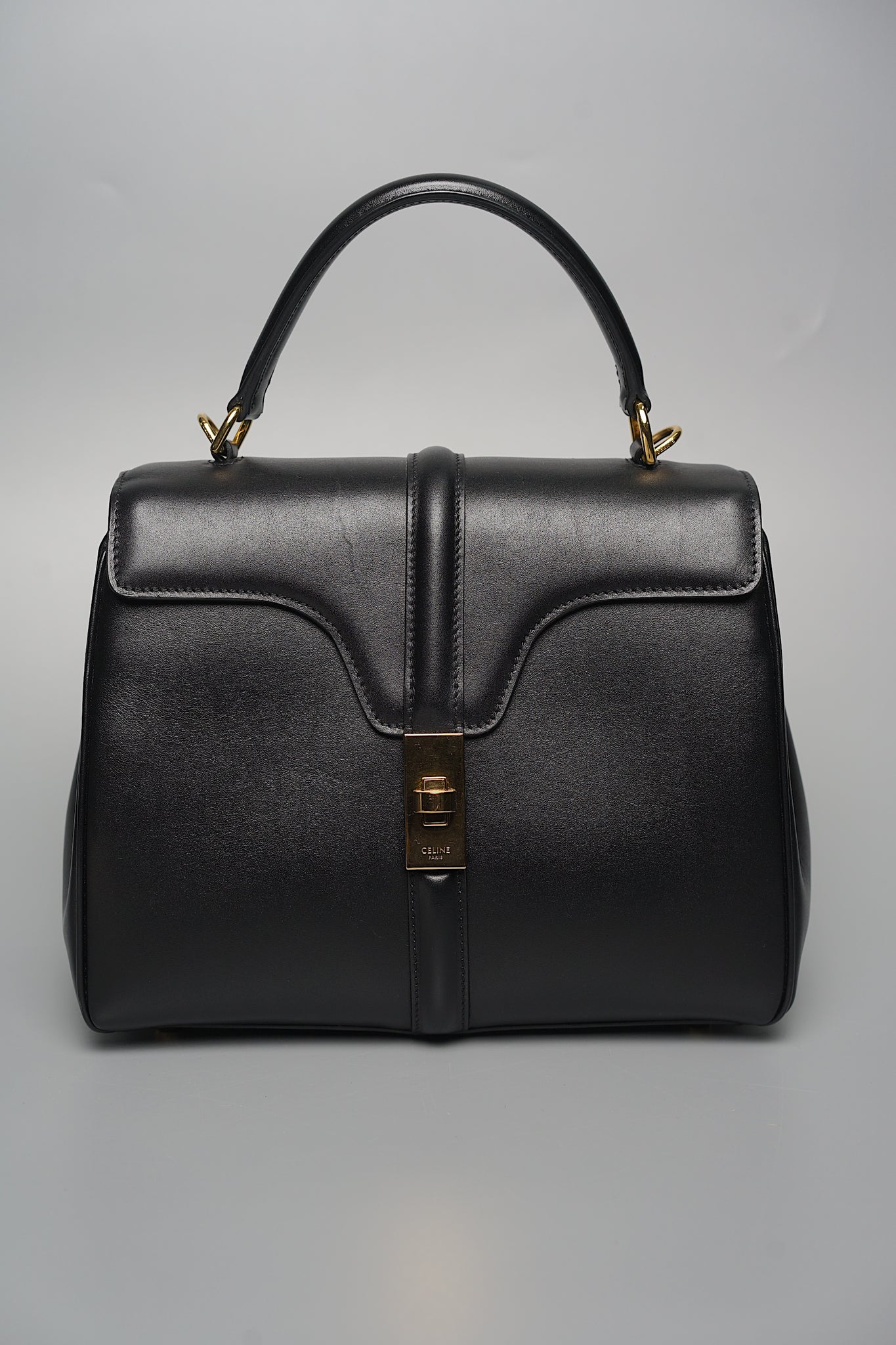 Celine 16 Small Bag in Black Calfskin Ghw