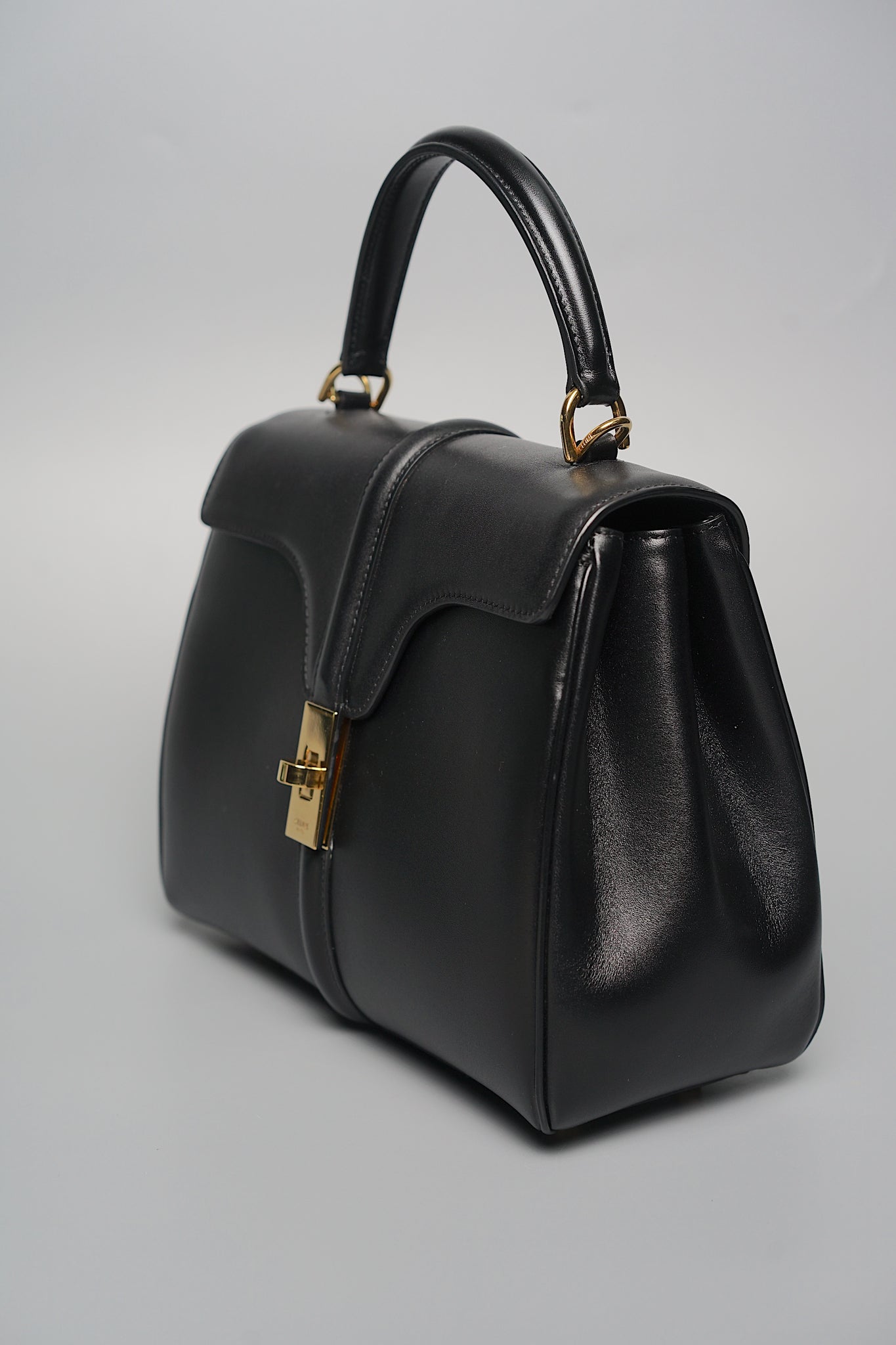 Celine 16 Small Bag in Black Calfskin Ghw