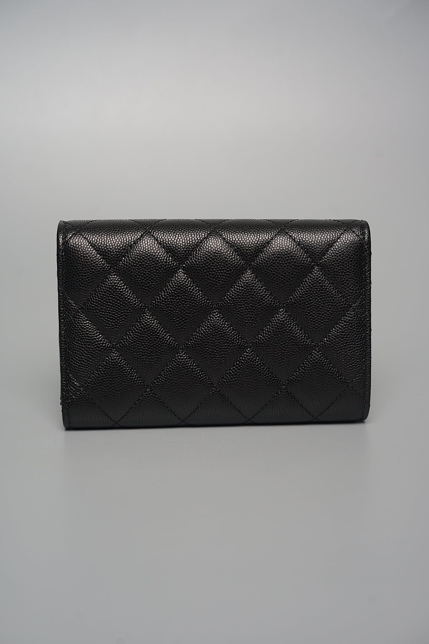 Chanel Medium Flap Wallet in Black Caviar Shw (Brand New)