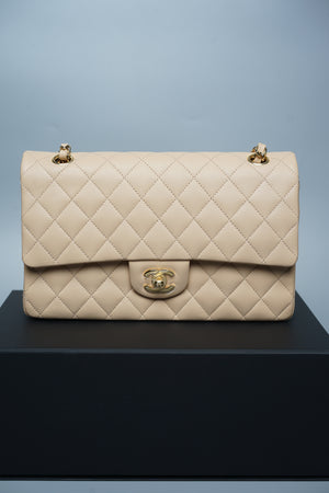 Chanel Classic Double Flap Small Caviar in Beige Ghw (Brand New)