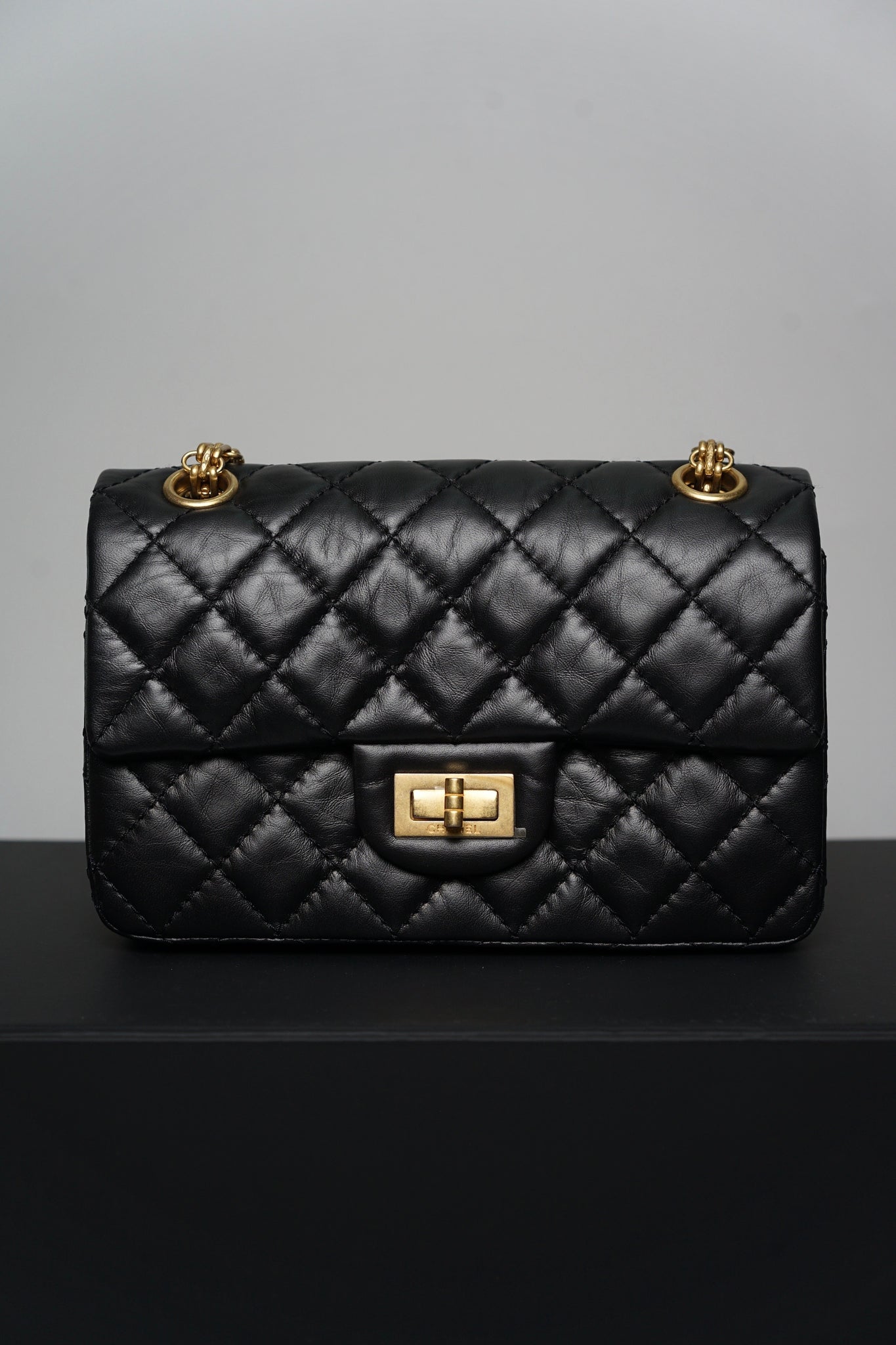 Chanel 2.55 Reissue Mini in Black Bghw