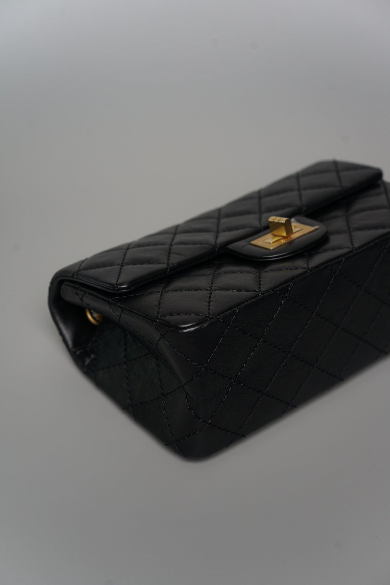 Chanel 2.55 Reissue Mini in Black Bghw