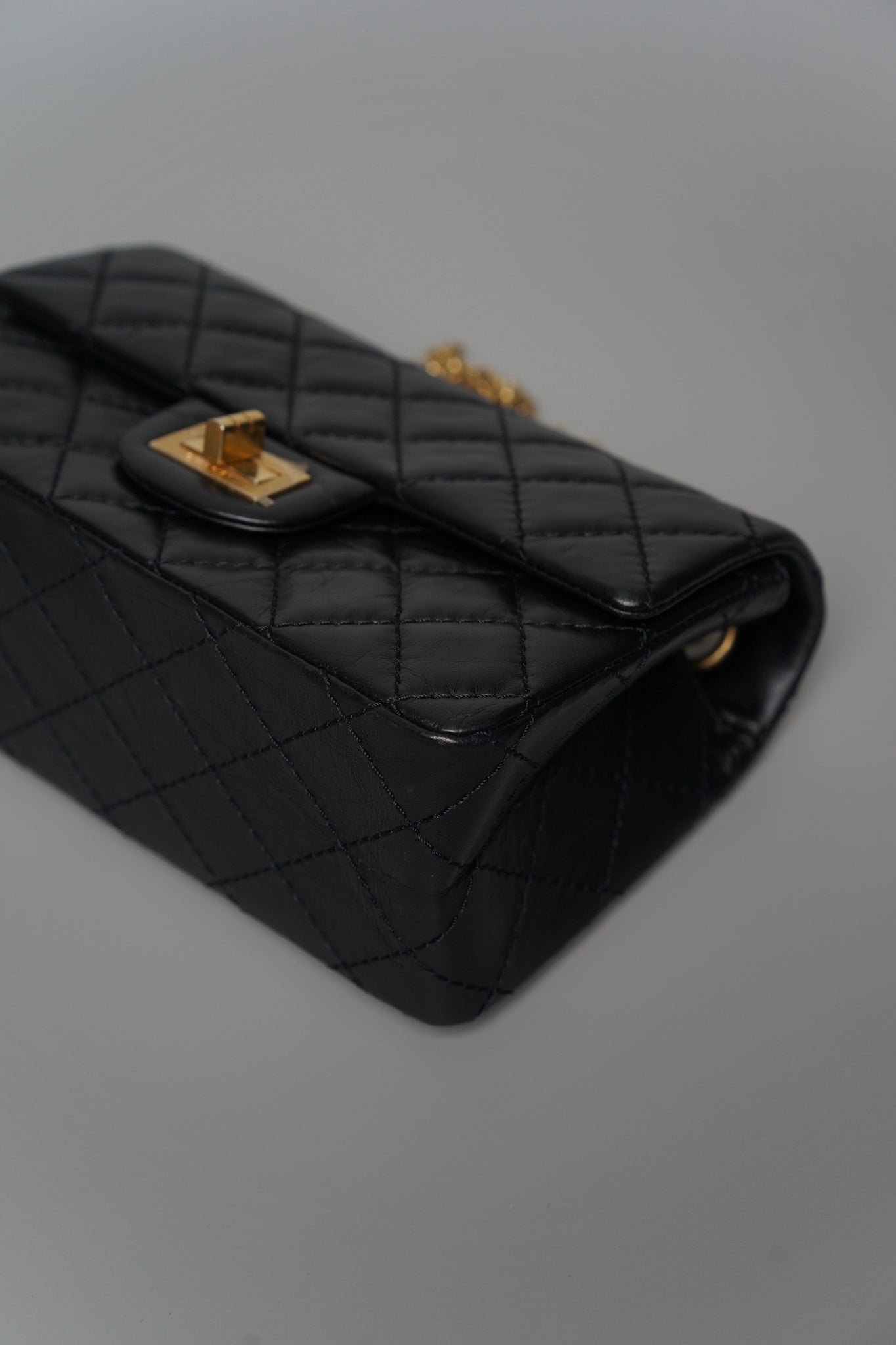 Chanel 2.55 Reissue Mini in Black Bghw