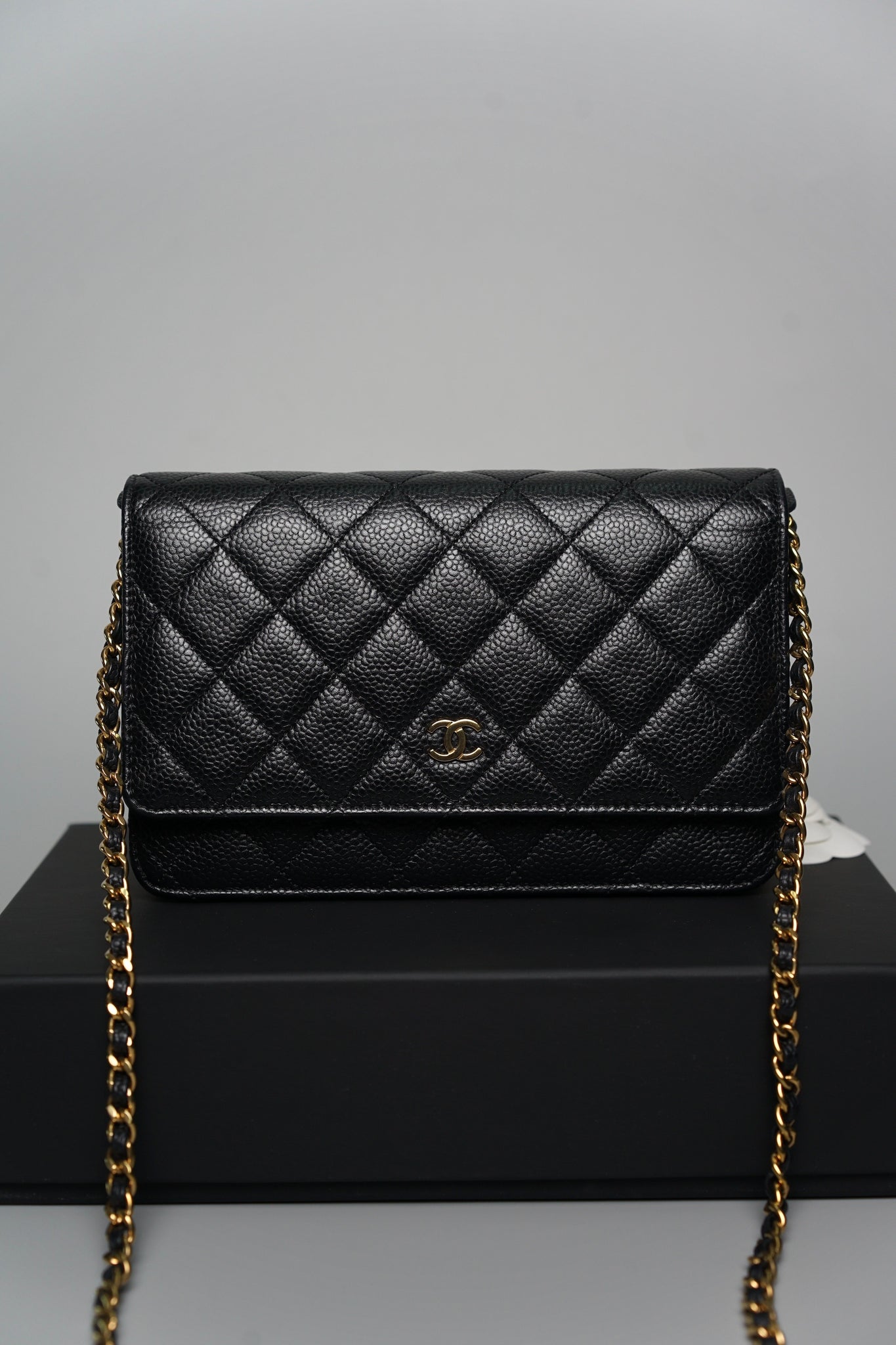 Chanel Wallet on Chain in Black Caviar Ghw
