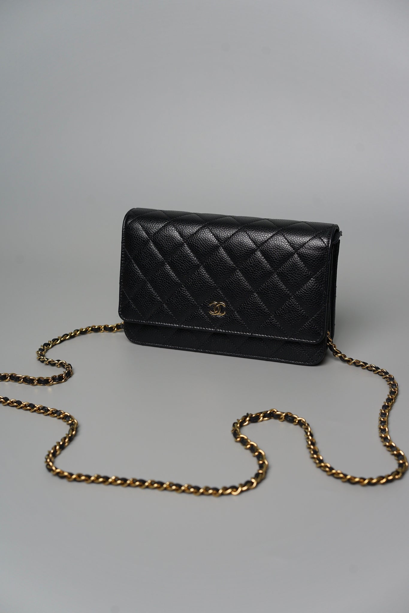 Chanel Wallet on Chain in Black Caviar Ghw