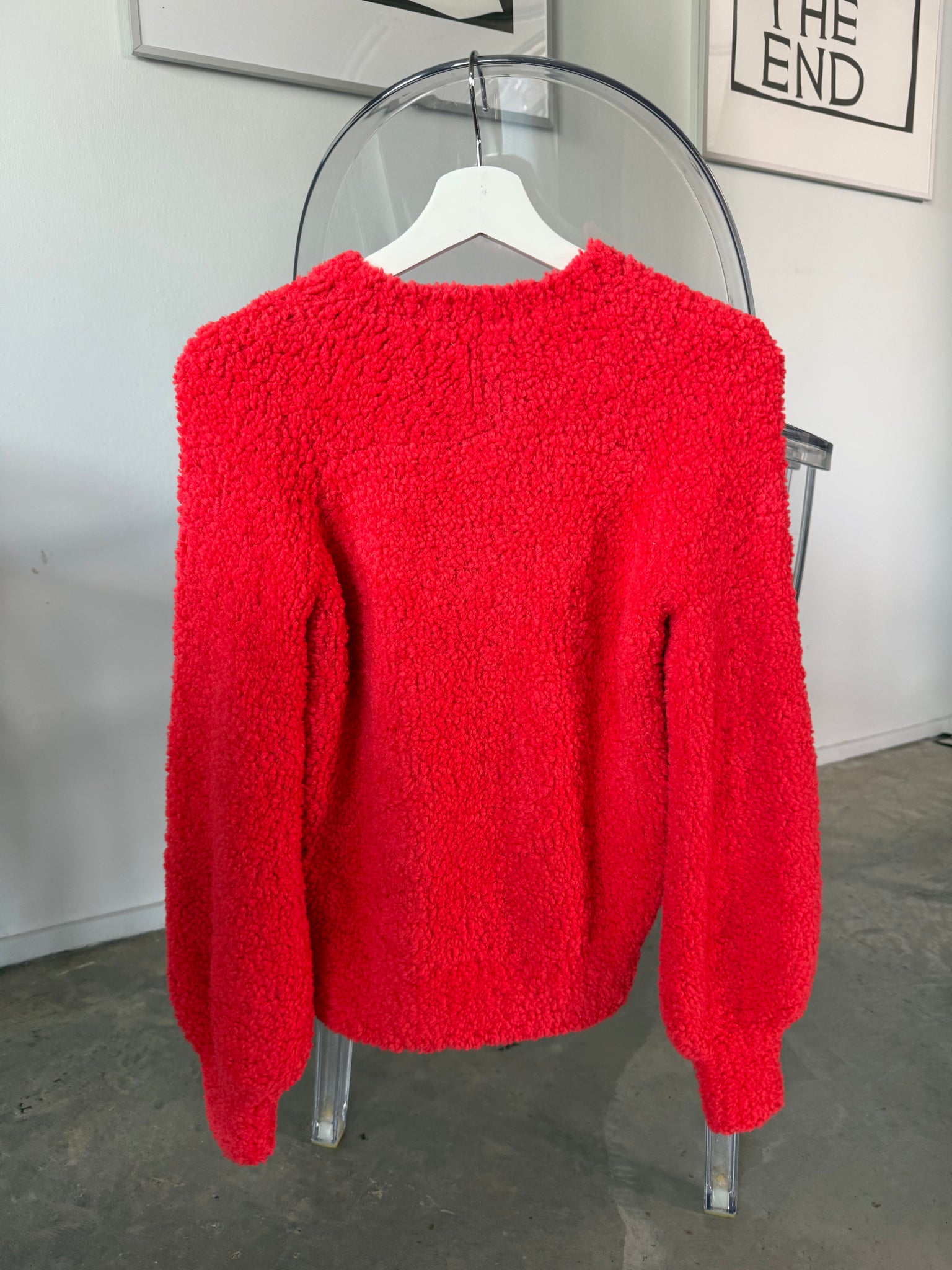 Chanel CC Logo Sweater in Red Size 34