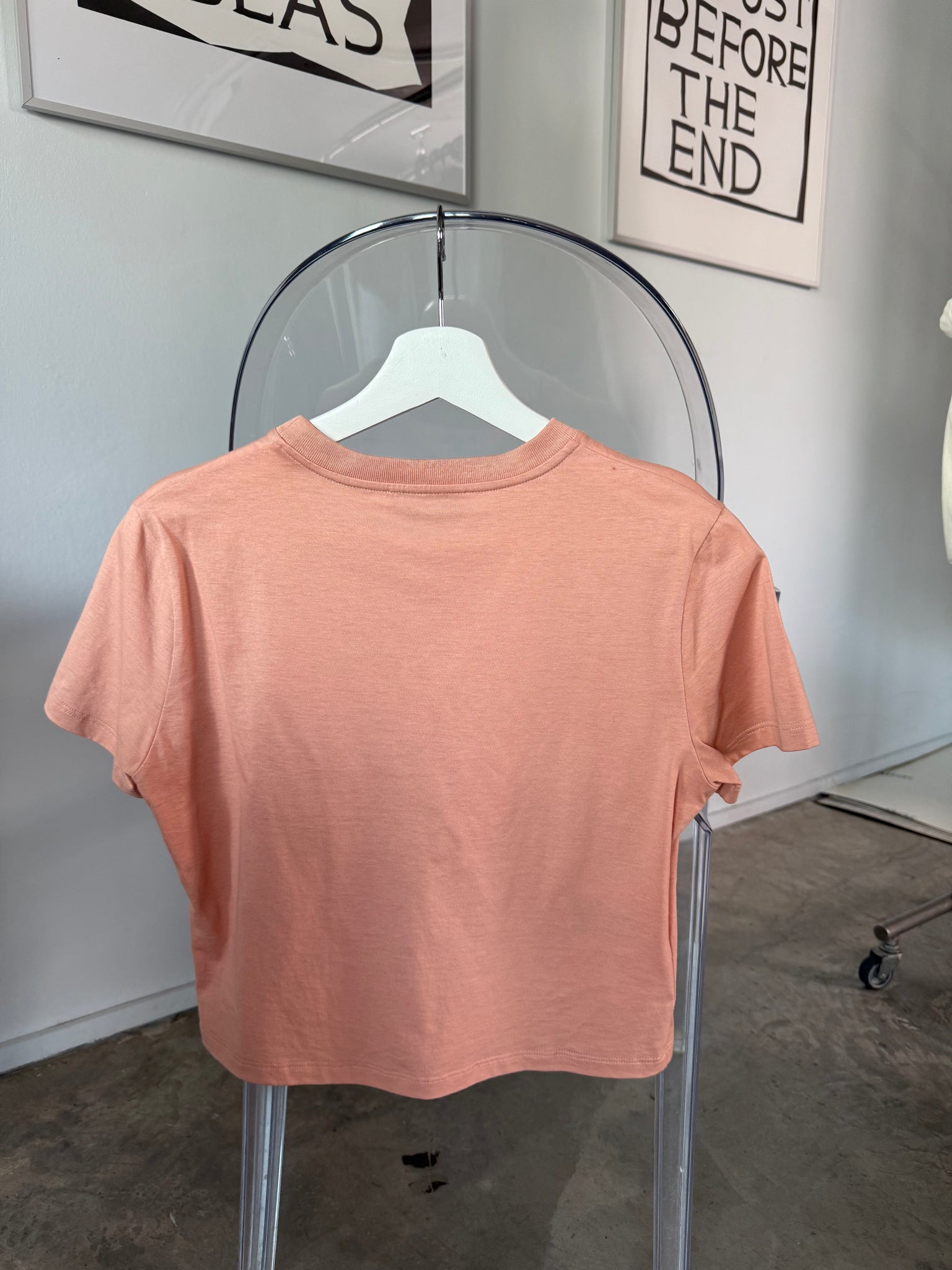 Miumiu Patch-Logo T-Shirt in Powder Pink Size S