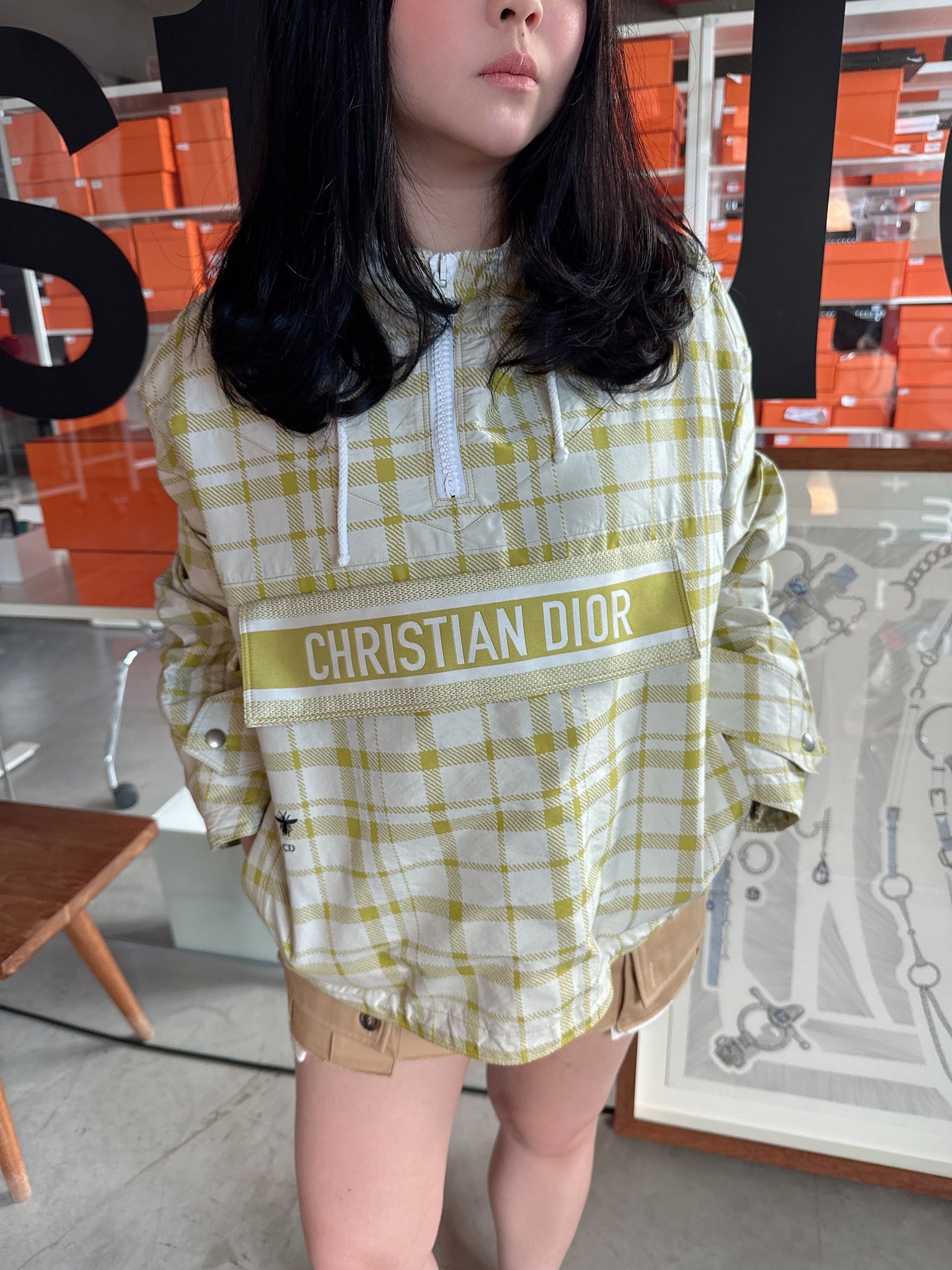 Dior Hooded Waterproof Jacket in Yellow Size XS (Brand New)