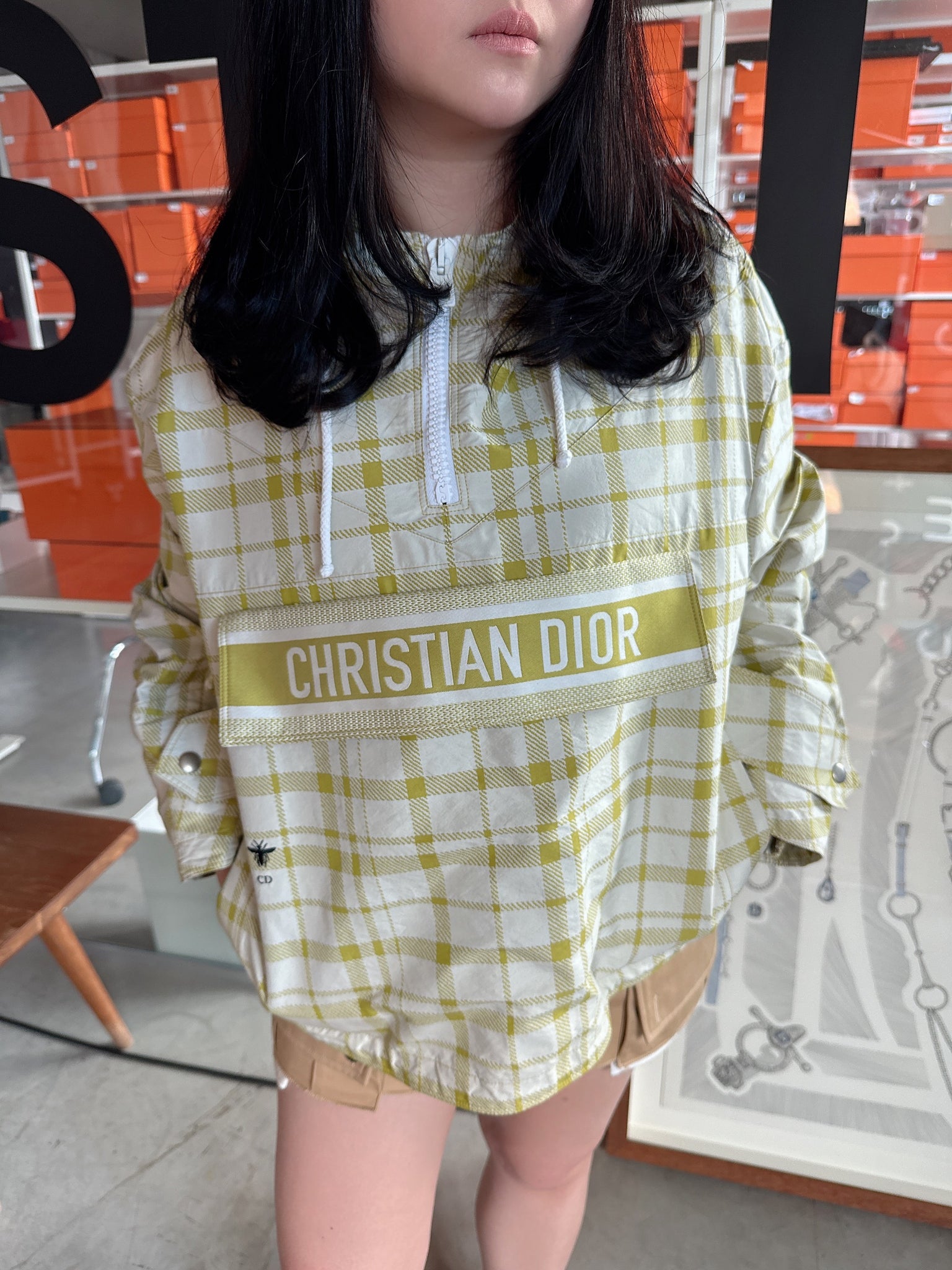Dior Hooded Waterproof Jacket in Yellow Size XS (Brand New)