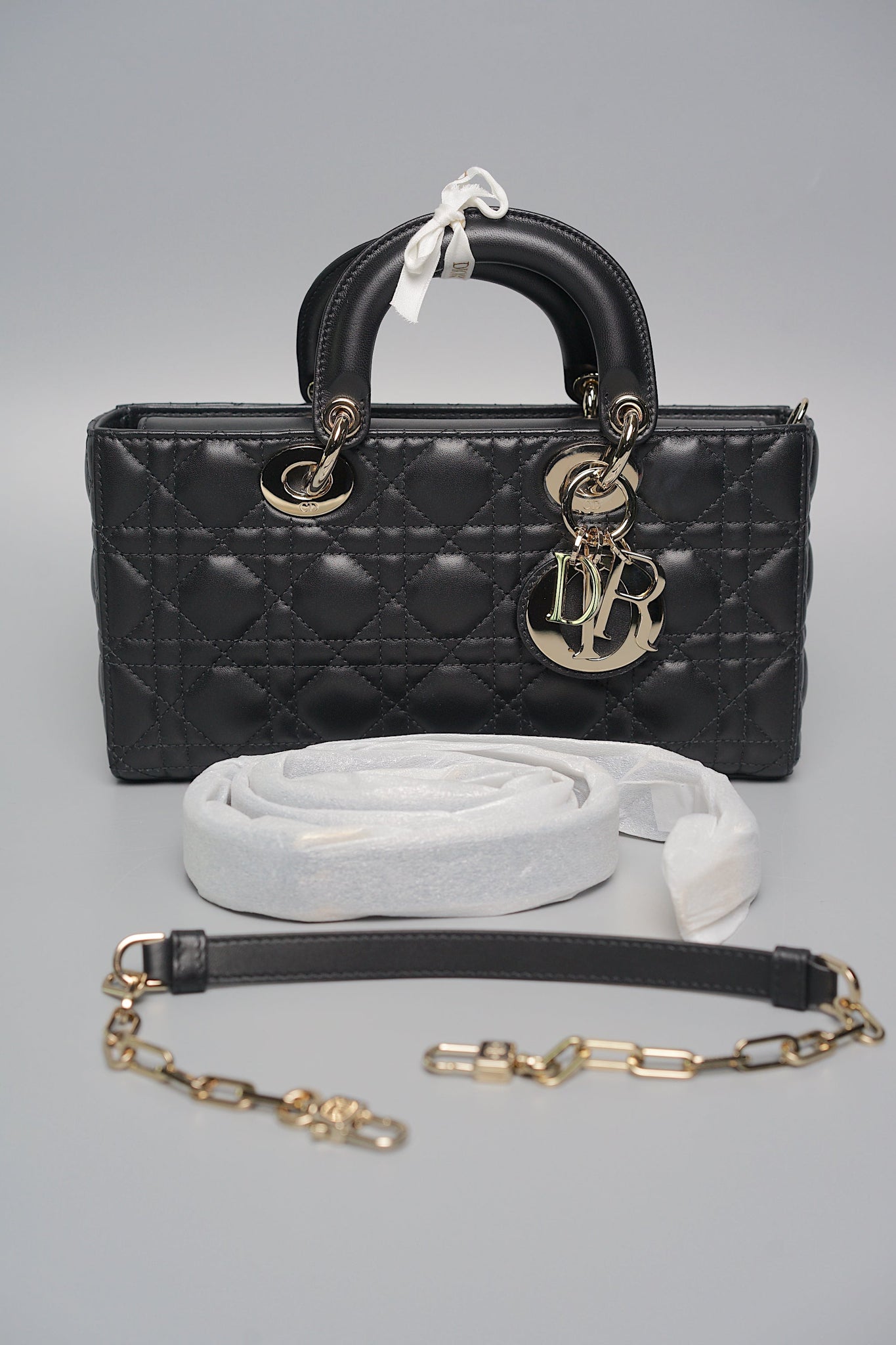 Dior Lady D-Joy Bag Medium in Black Ghw (Brand New)